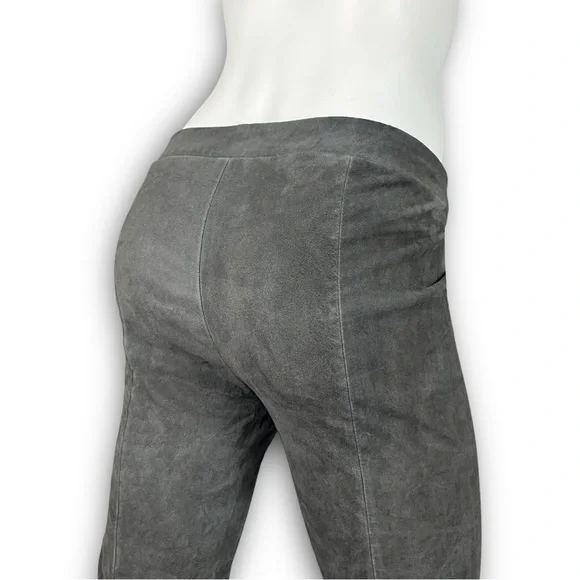 VINCE Suede Ankle Zip Leggings Genuine Lamb Leather Moto Bikercore Boho Western - Picture 12 of 16